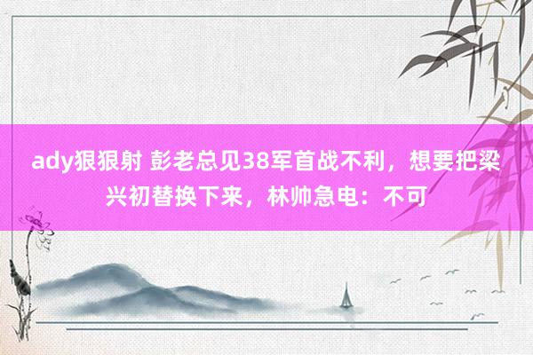 ady狠狠射 彭老总见38军首战不利，想要把梁兴初替换下来，林帅急电：不可