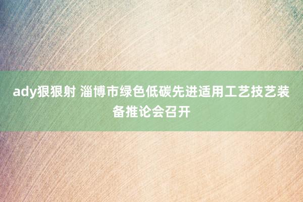 ady狠狠射 淄博市绿色低碳先进适用工艺技艺装备推论会召开