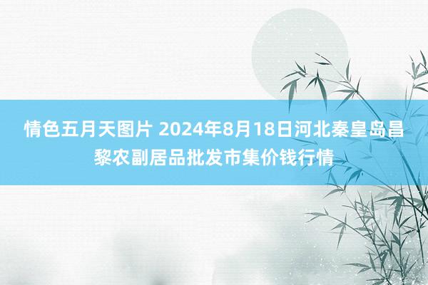 情色五月天图片 2024年8月18日河北秦皇岛昌黎农副居品批发市集价钱行情