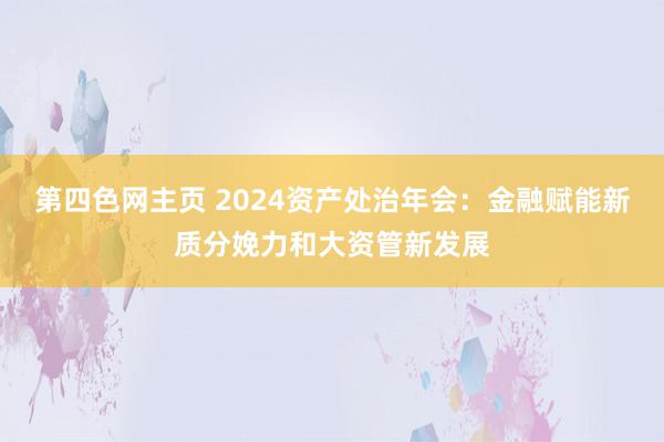 第四色网主页 2024资产处治年会：金融赋能新质分娩力和大资管新发展