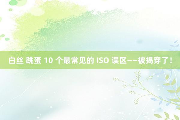 白丝 跳蛋 10 个最常见的 ISO 误区——被揭穿了！