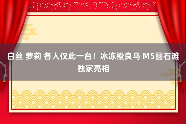 白丝 萝莉 各人仅此一台！冰冻橙良马 M5圆石滩独家亮相